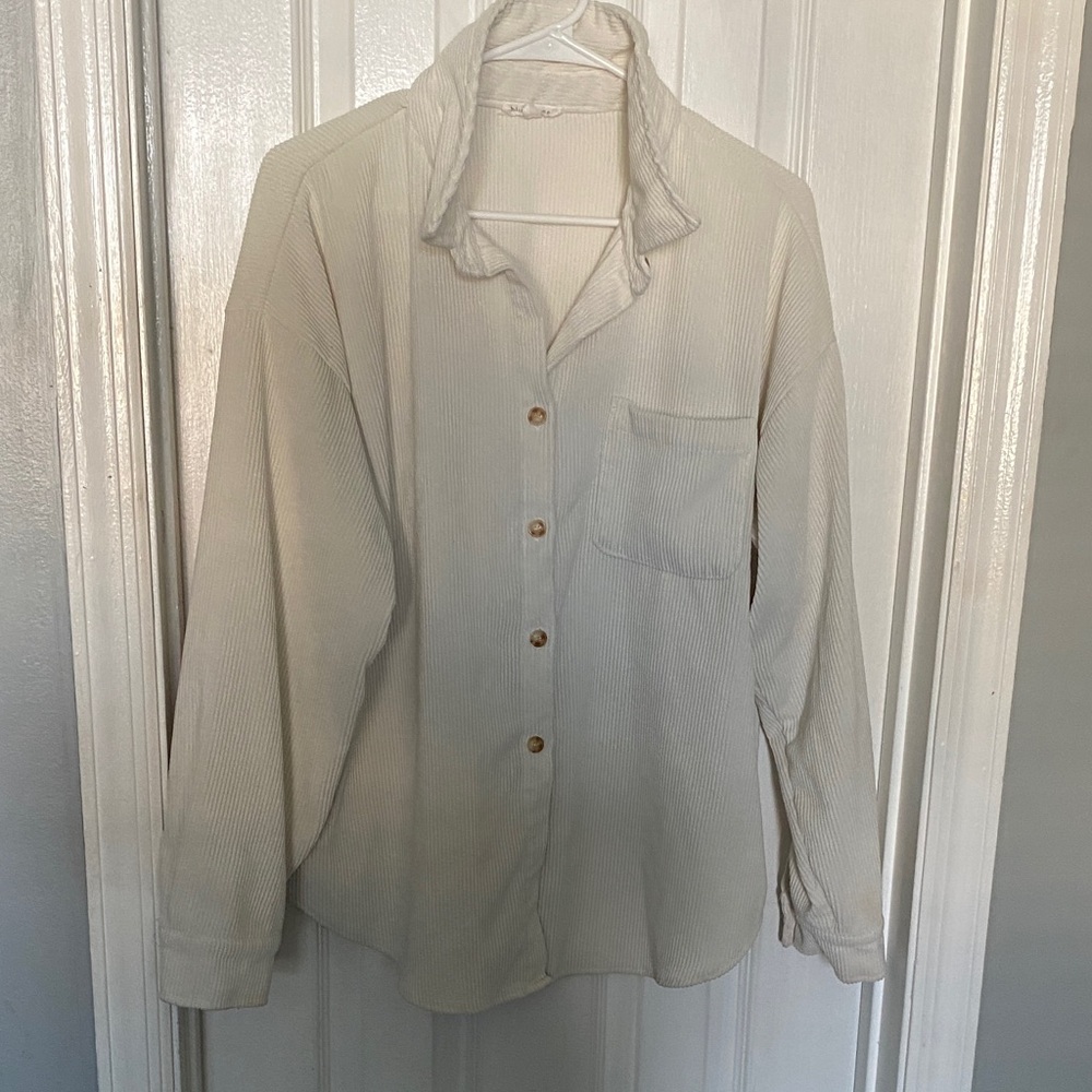 Cream Button-Up Shirt